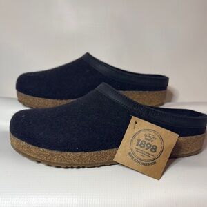 Men’s Haflinger Charcoal Pure Wool Clogs BRAND NEW IN BOX